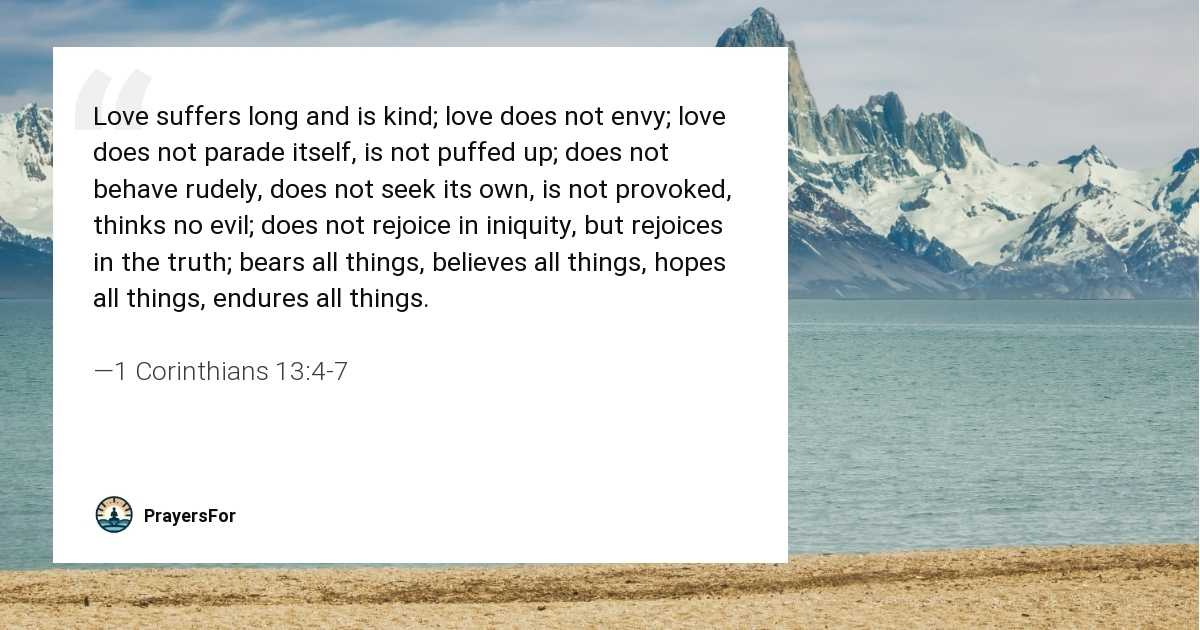 1 Corinthians 13:4-7