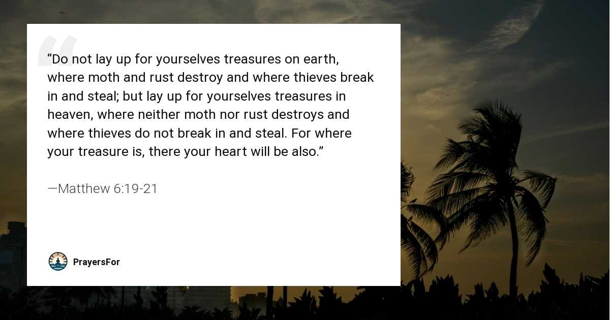 Matthew 6:19-21