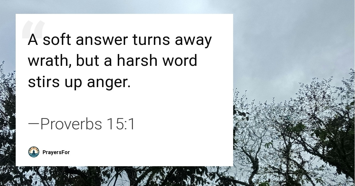 Proverbs 15:1