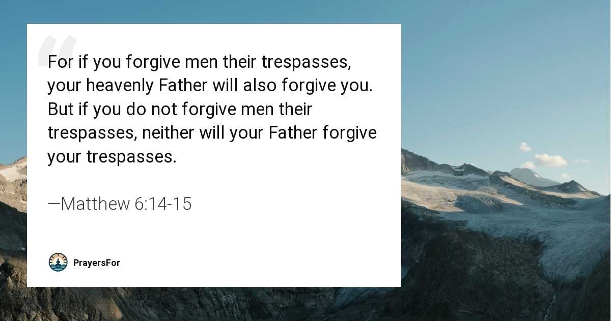 Matthew 6:14-15