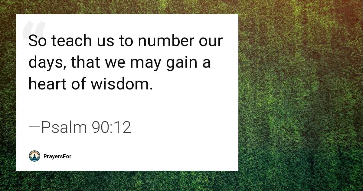 Psalm 90:12