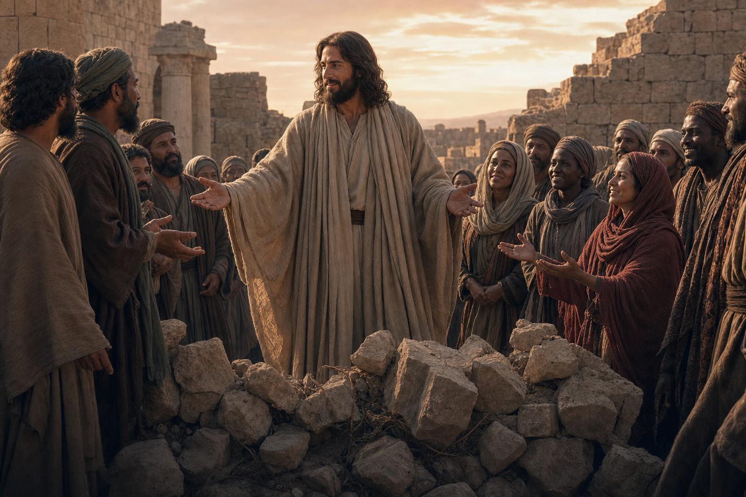 Christ making peace where hostility had divided people
