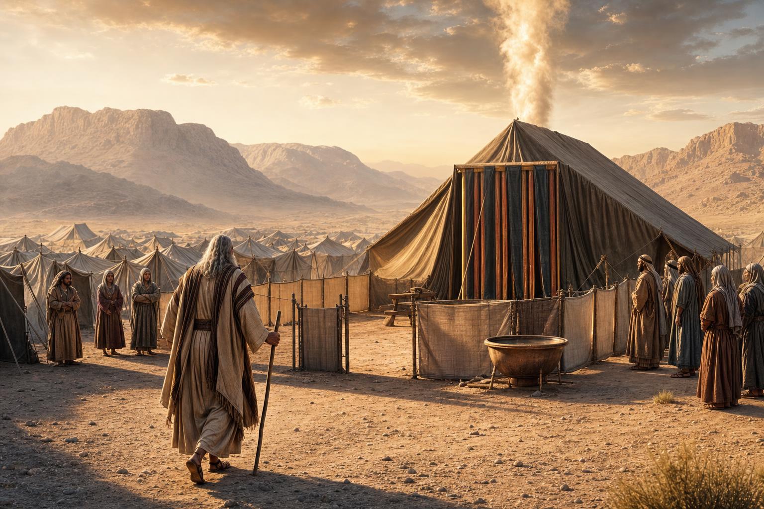 Illustration of the tent of meeting outside Israel's camp in the wilderness
