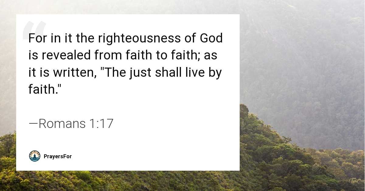 Romans 1:17 Bible verse quote about righteousness by faith