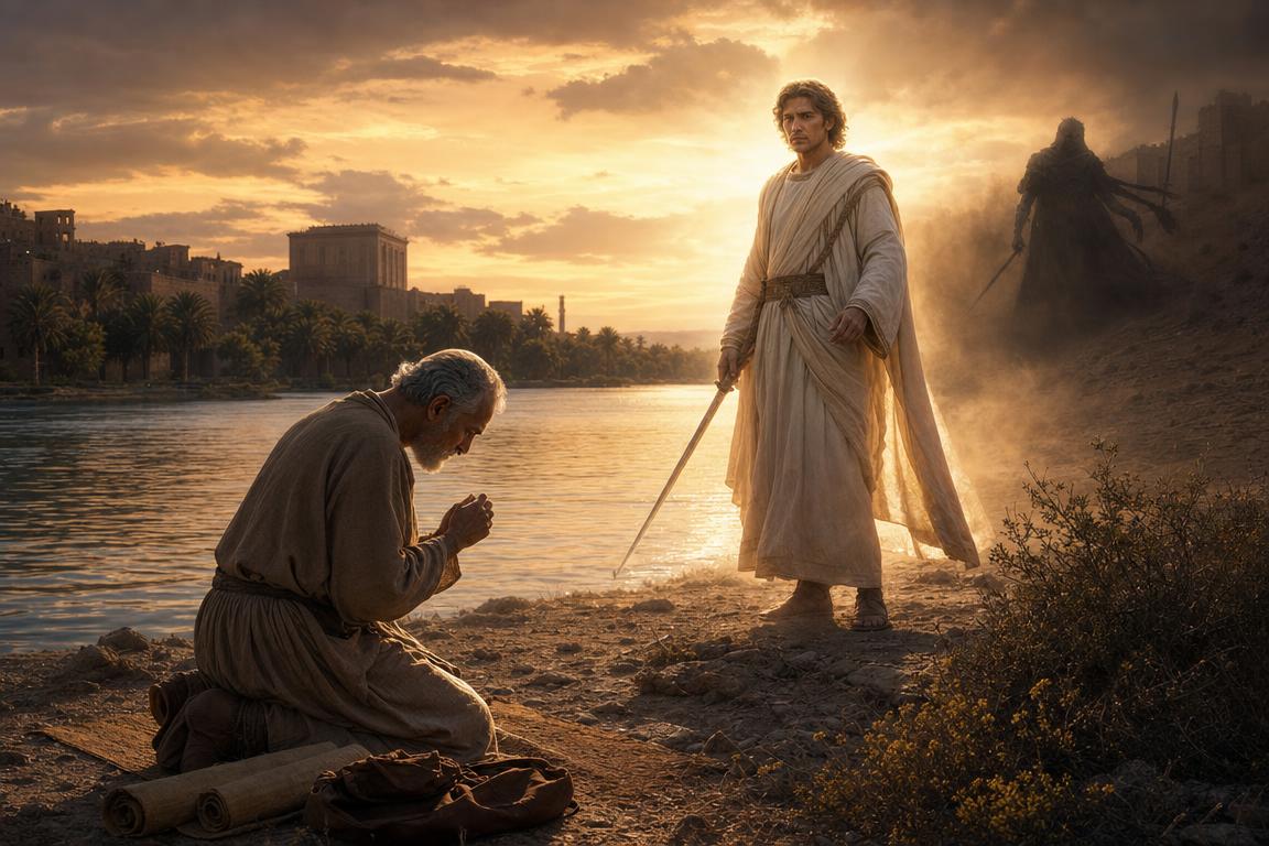 Michael coming to help in the unseen conflict near the Tigris while Daniel prays