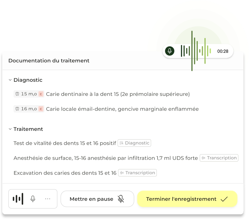 Beispielhaftes Interface der KI Dokumentation