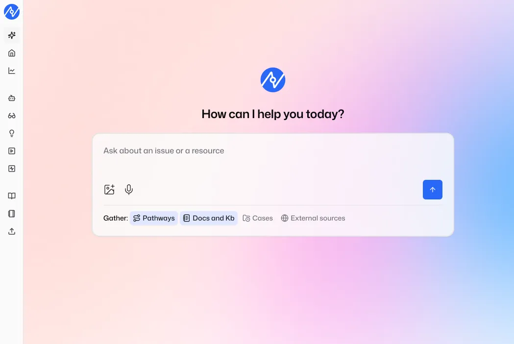 A guided Q&A pathway on a mobile device making it easy for a technician to triage an issue