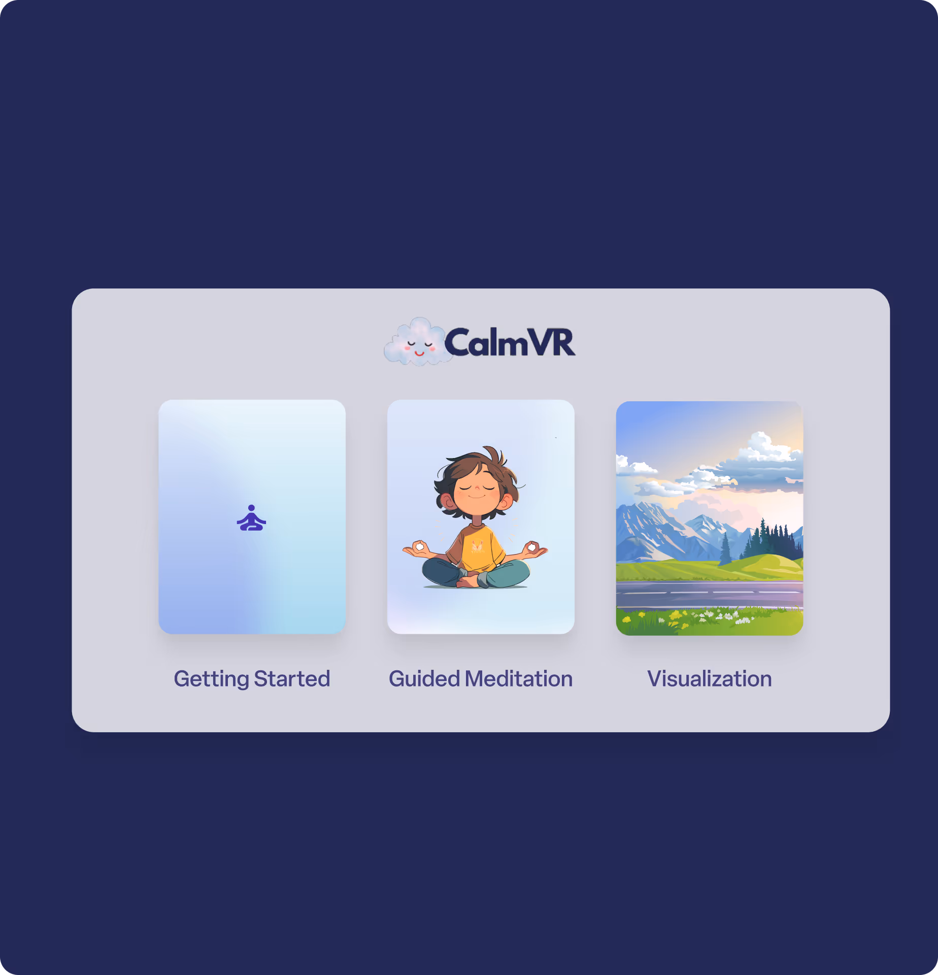 Create a custom home screen in VR