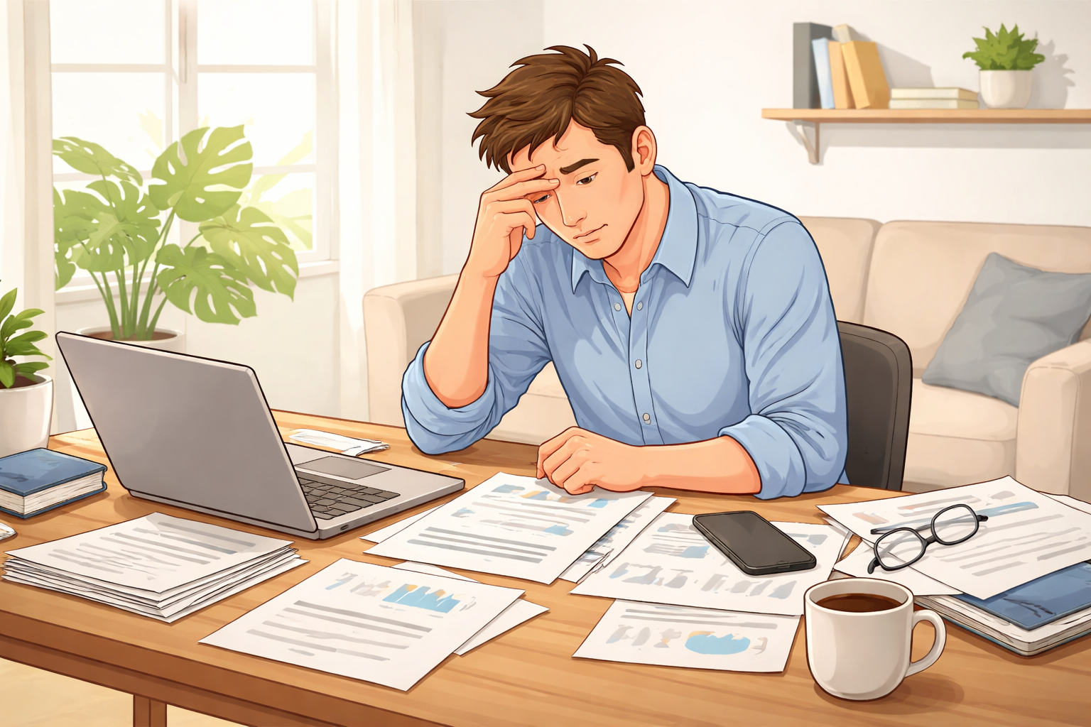 Adult with combined type ADHD experiencing inattentive and hyperactive symptoms at work