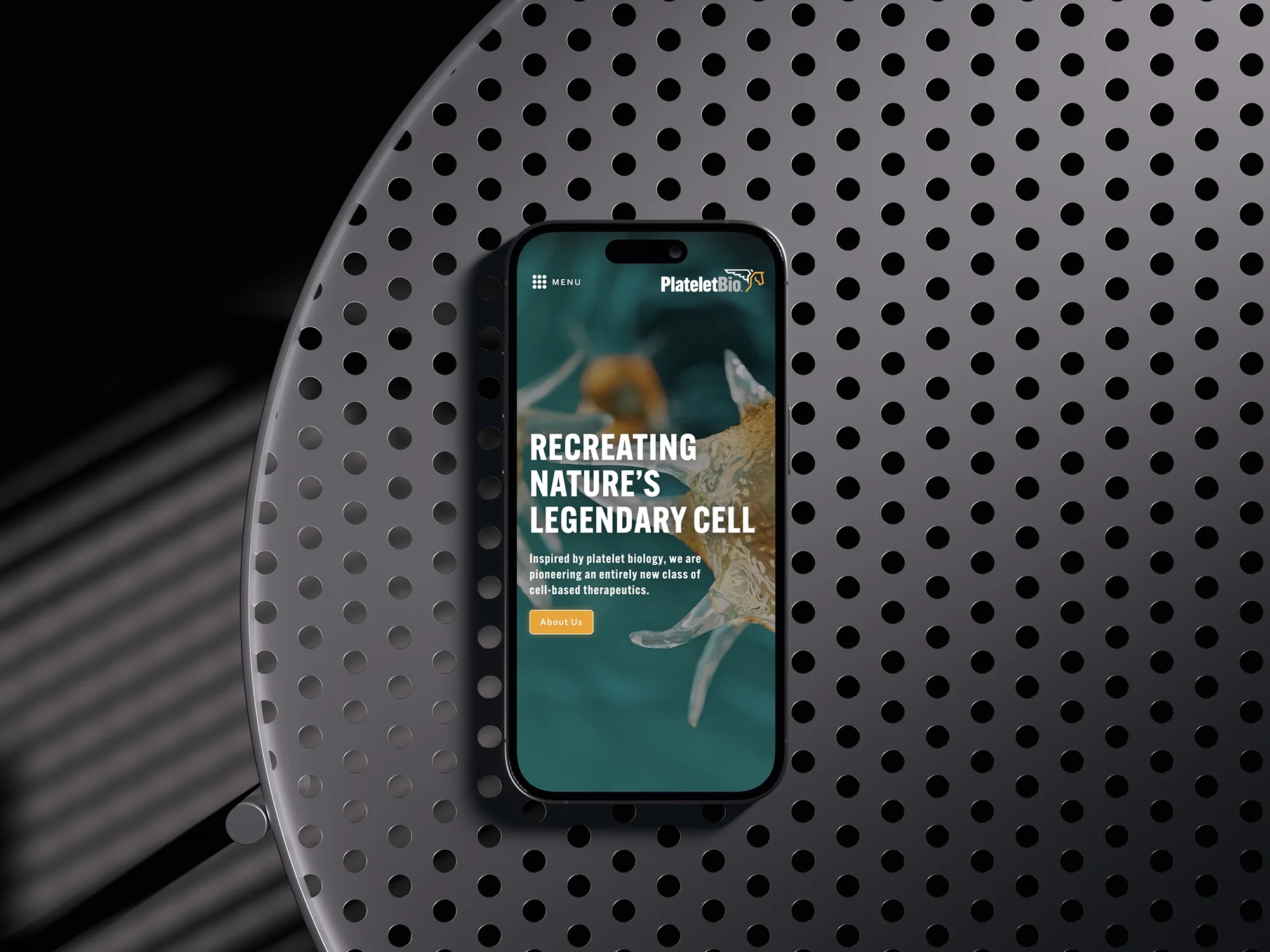 PlateletBio Homepage Mockup