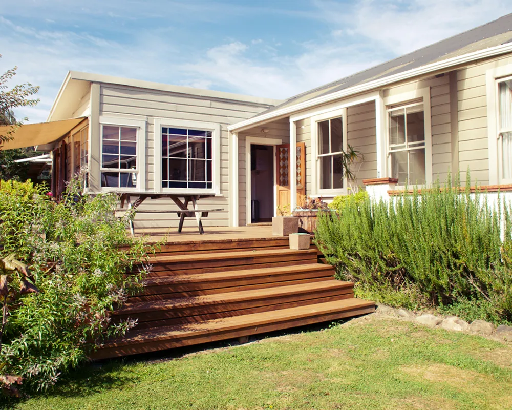 green lawn of house
