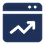 Site growth blue icon