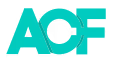 Logo displaying the acronym ACF in turquoise.