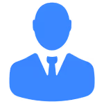 Blue document icon with gear symbol representing project management or document settings