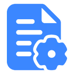 Blue bar chart with line graph icon symbolizing predictive analytics and data insights