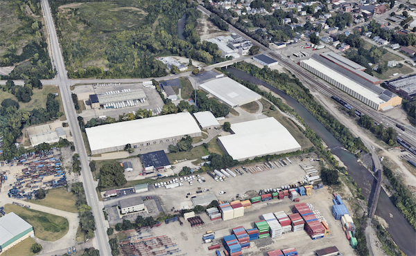 Aerial view of St. Bernard Vine Street logistics facility