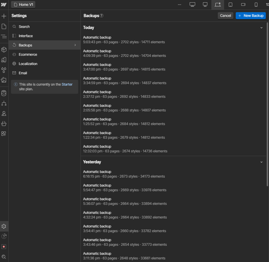 Backups - IntelliTech X Webflow Template