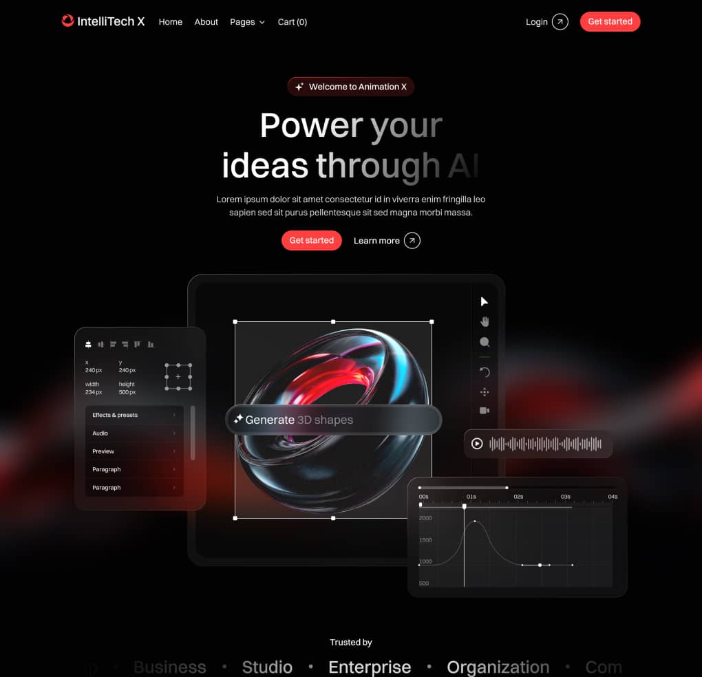 IntelliTech X - Home V1 Page - Motion Design System Webflow Template
