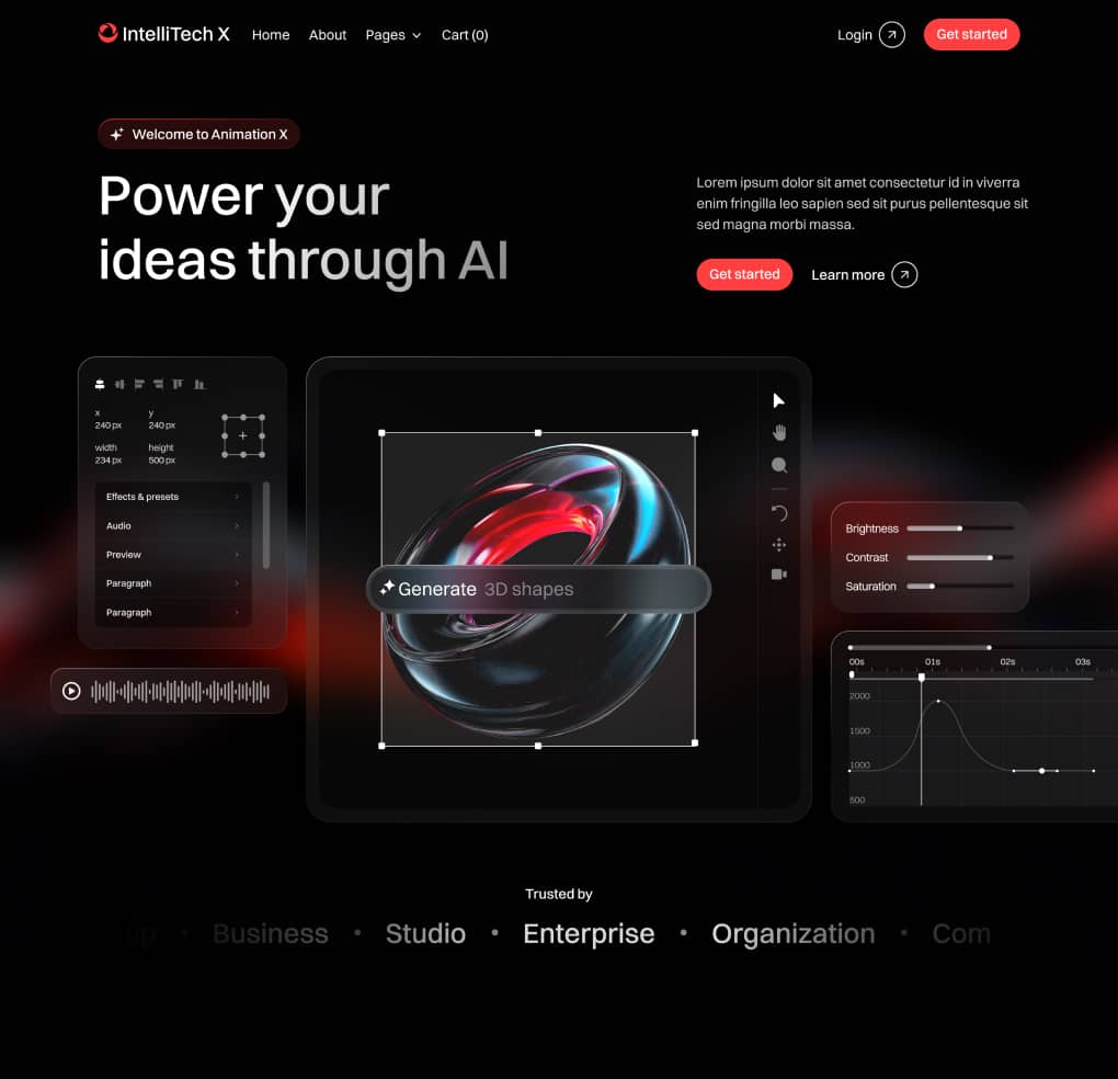 IntelliTech X - Home V3 Page - Motion Design System Webflow Template