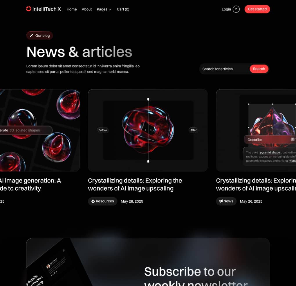 IntelliTech X - Blog V3 Page - Motion Design System Webflow Template