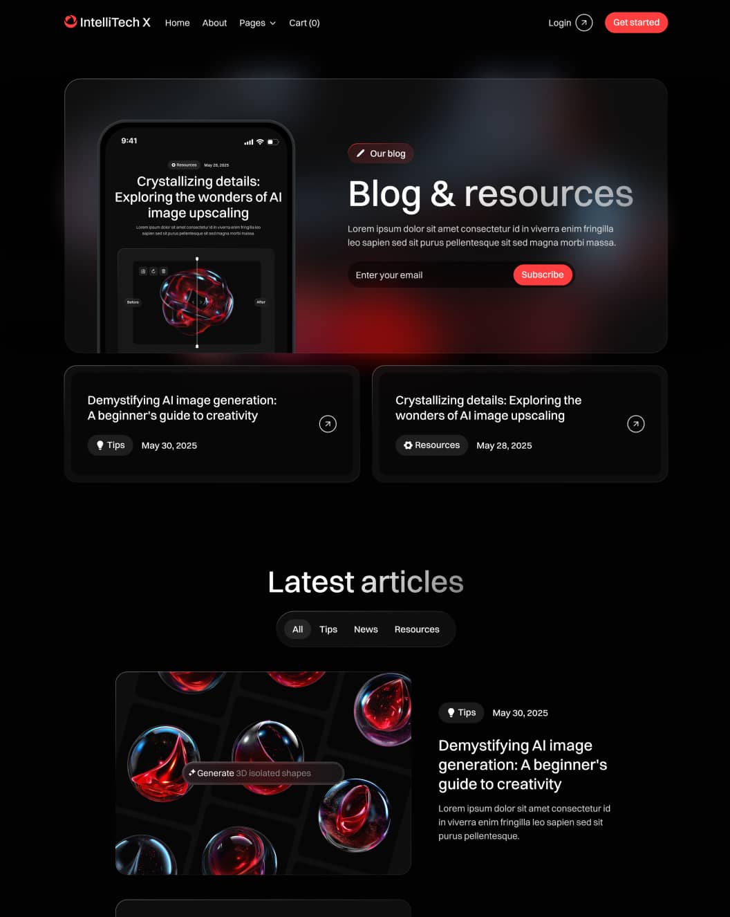 IntelliTech X - Blog V3 Page - Motion Design System Webflow Template