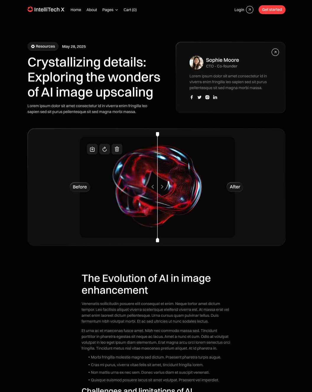 IntelliTech X - Blog Post Page - Motion Design System Webflow Template