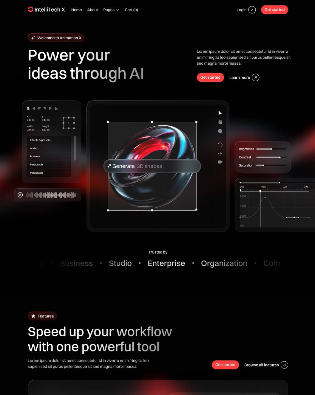 IntelliTech X - Home V3 Page - Motion Design System Webflow Template