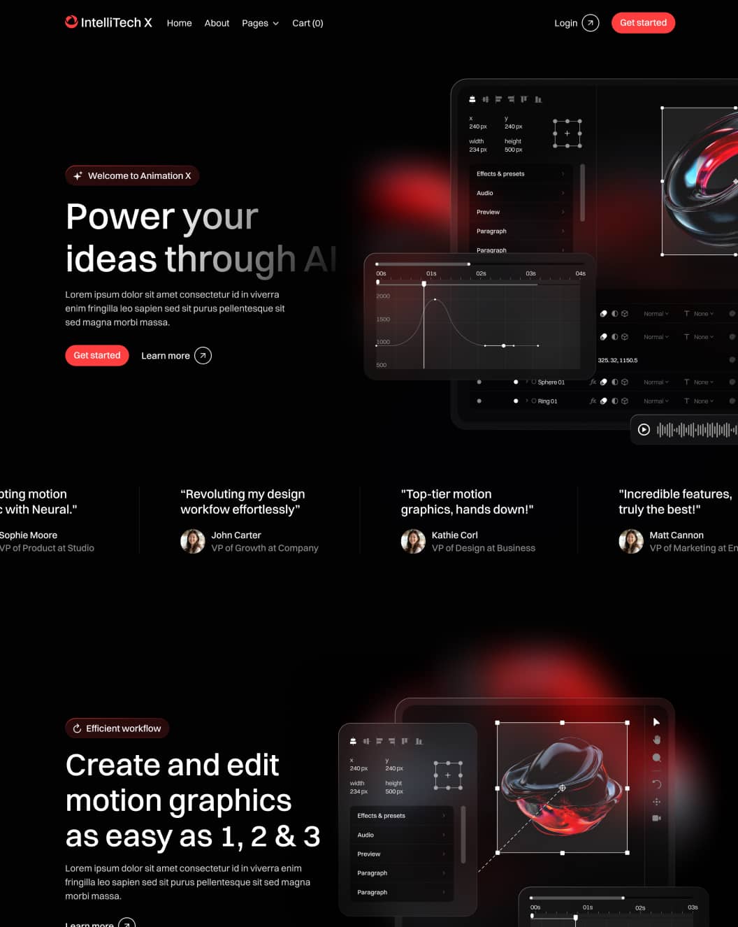 IntelliTech X - Home V2 Page - Motion Design System Webflow Template
