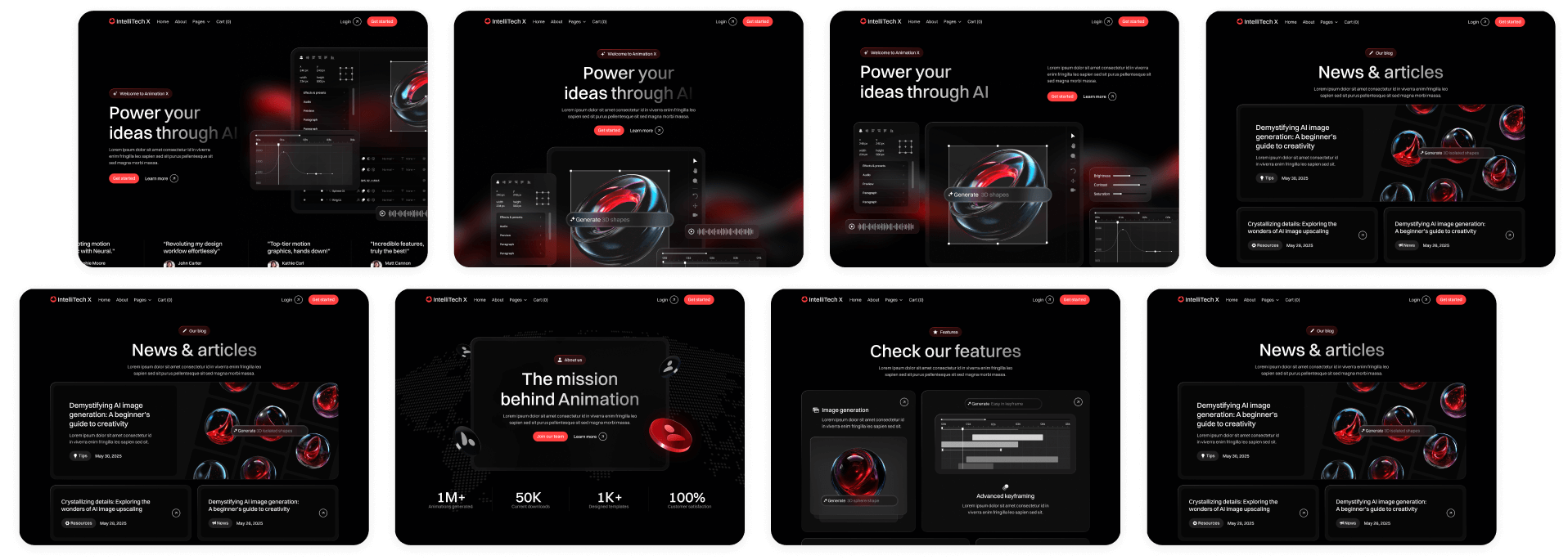 IntelliTech X -  Webflow Pages - Motion Design System Webflow Template