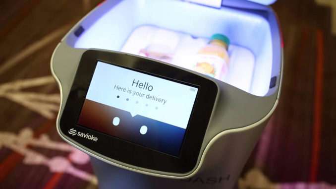 Delivery robot at Millennium Hotels and Resorts