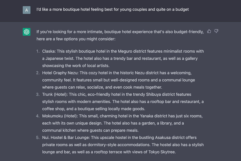 How ChatGPT will change hotel search and travel planning