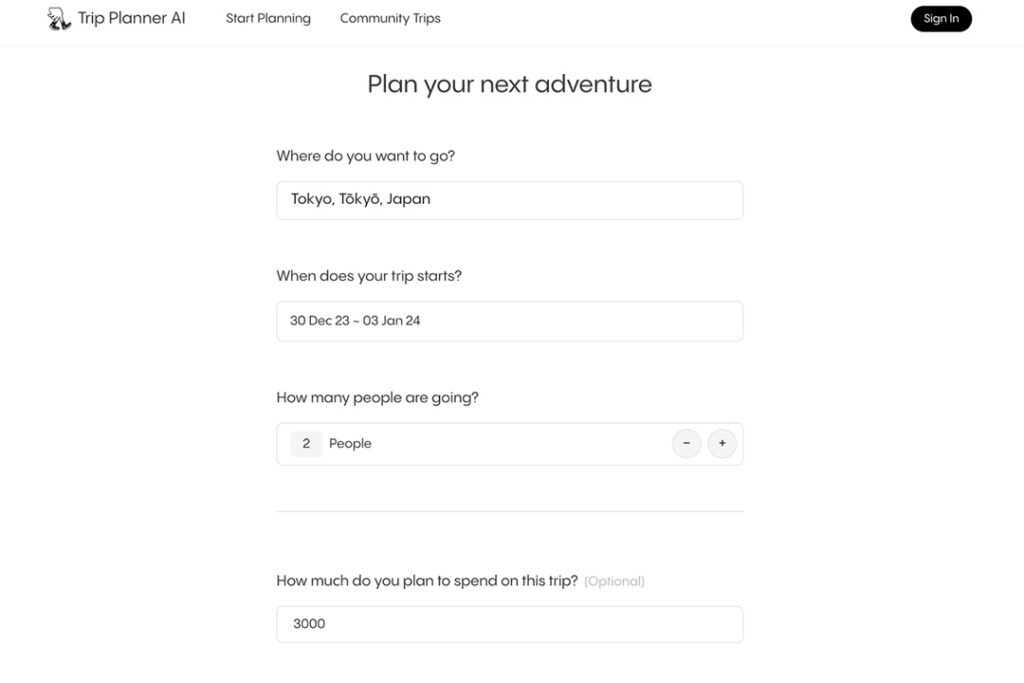 Trip Planner AI