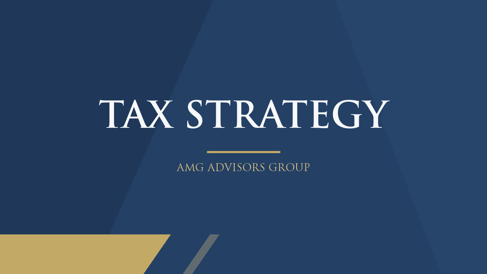 Tax Strategy — AMG Advisors Group