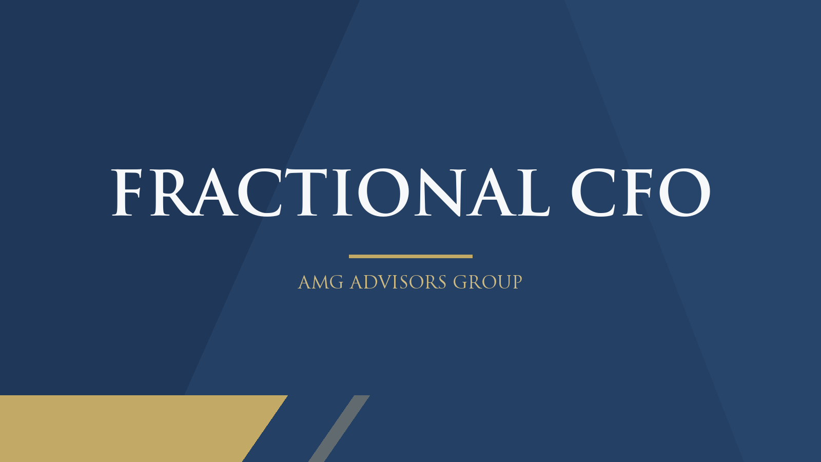 Fractional CFO — AMG Advisors Group