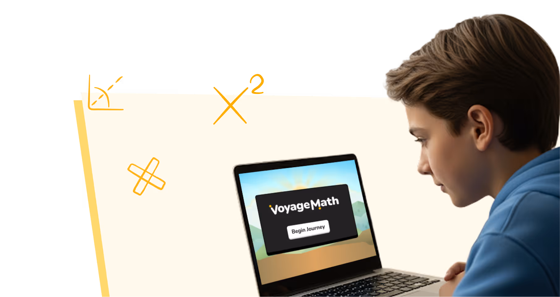 Student scrolling through a voyagemath site.