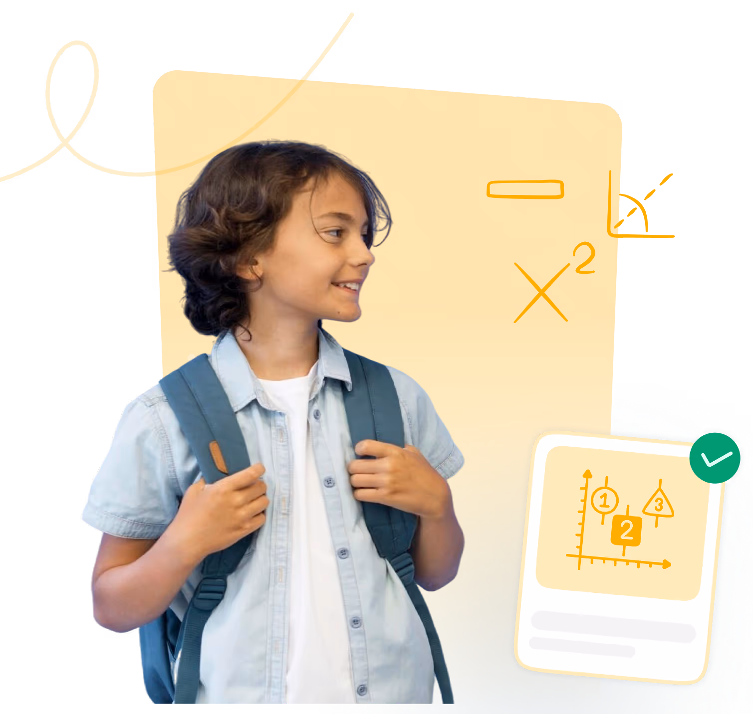 Student holding a school bag.