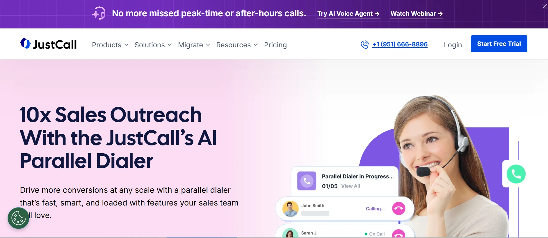 Just call parallel dialer webpage