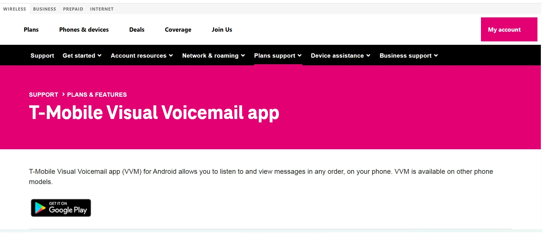 T-mobile visual voicemail