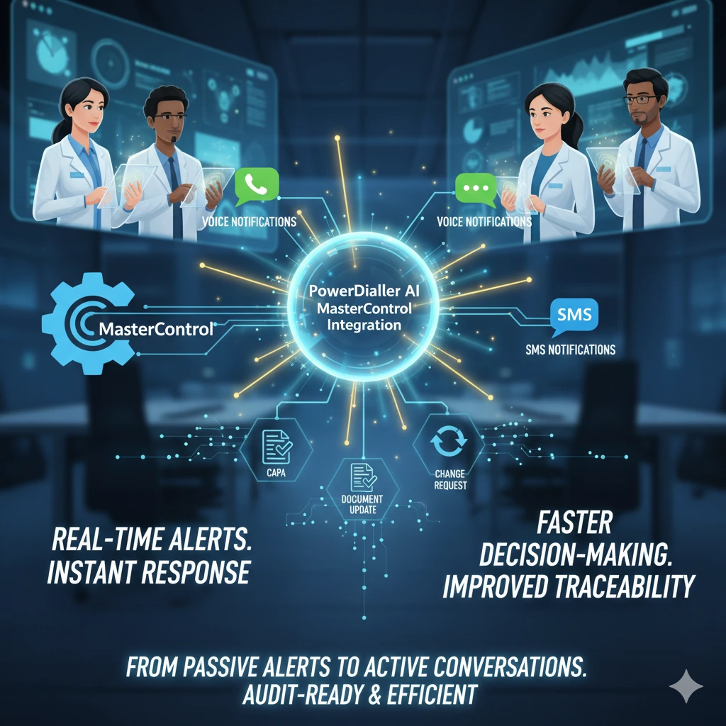 Master control Integration with PowerDialer AI
