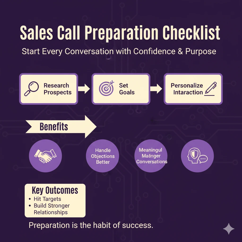 Sales call information checklist
