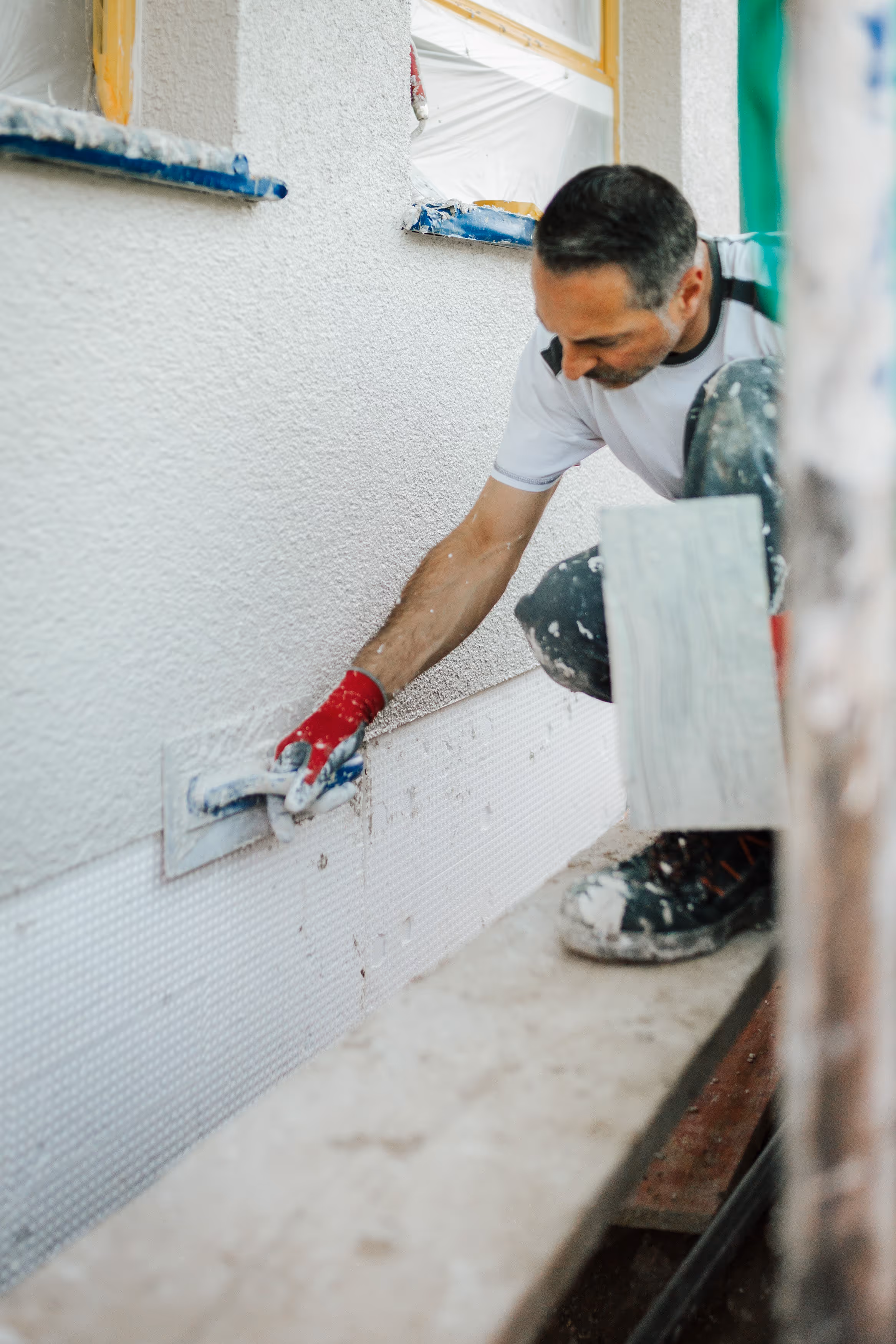 Außenputz Gelbe Wand | Laudani GmbH Bauunternehmung