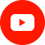 YouTube logo with red play button icon.