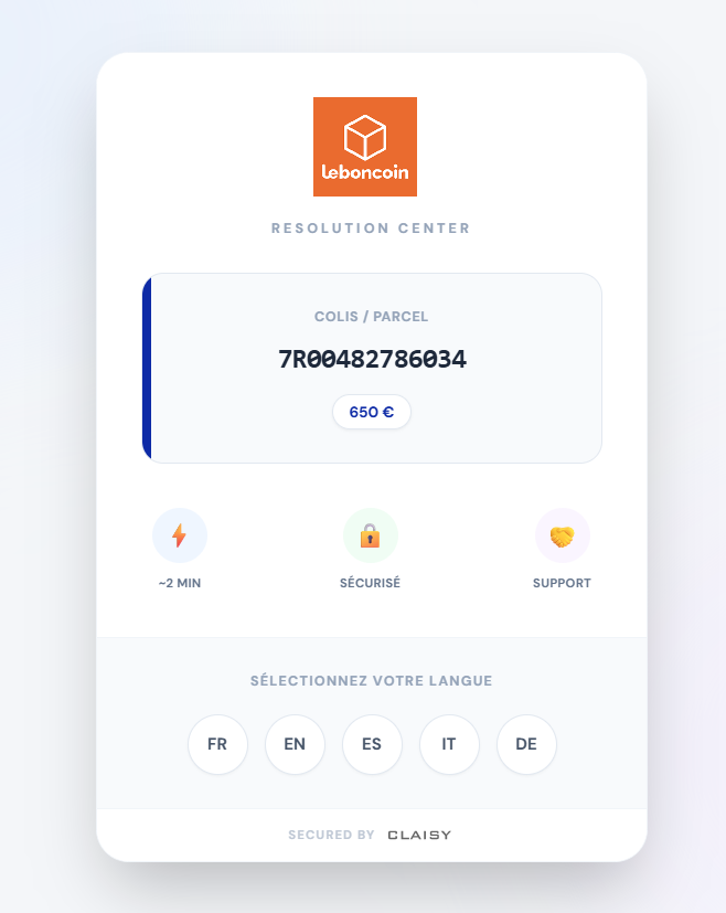 LeBonCoin - Claisy Resolution Center