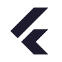 flutter black logo