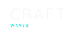 craft waves logo text white