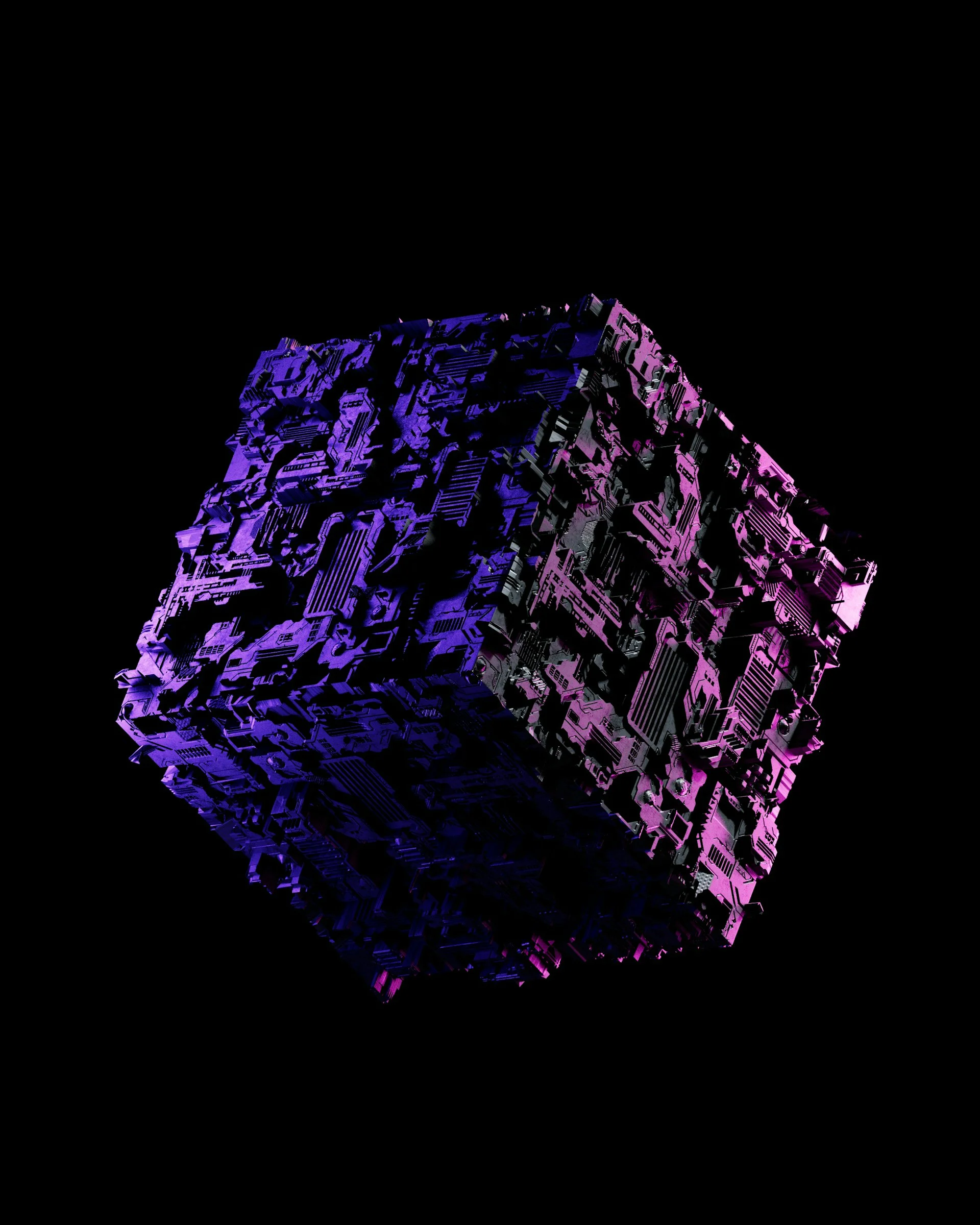 Cube 3D Render dark art