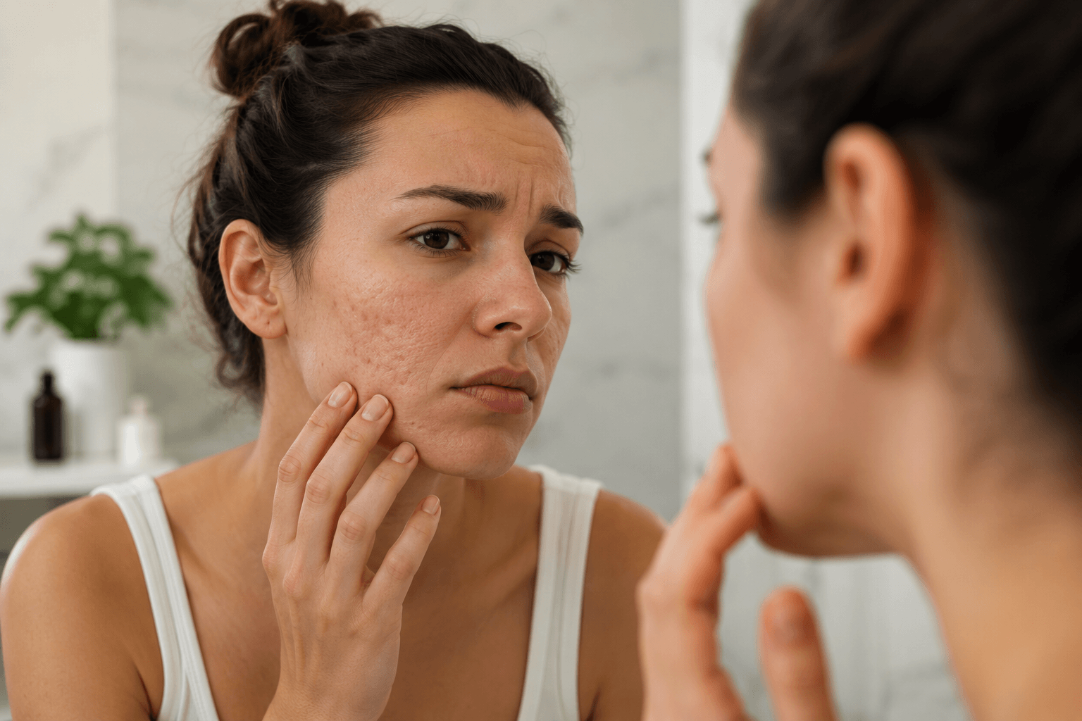 Microneedling treatment for acne scars and enlarged pores in Buckhead, Georgia