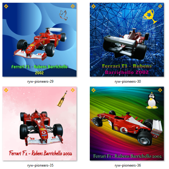 Barrichello Pioneer NFT #29-30-35-36