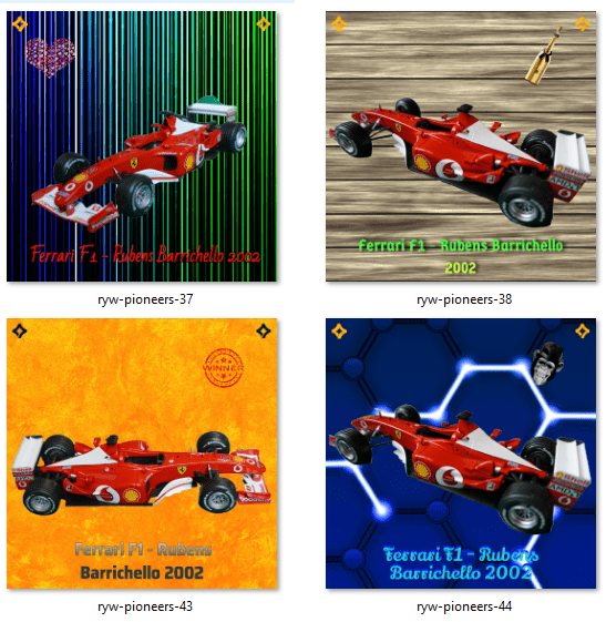 Barrichello Pioneer NFT: #37-38-43-44