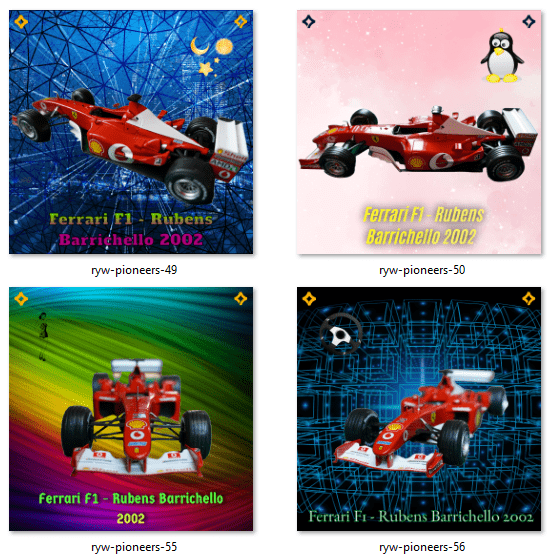 Barrichello Pioneer NFT #49-50-55-56